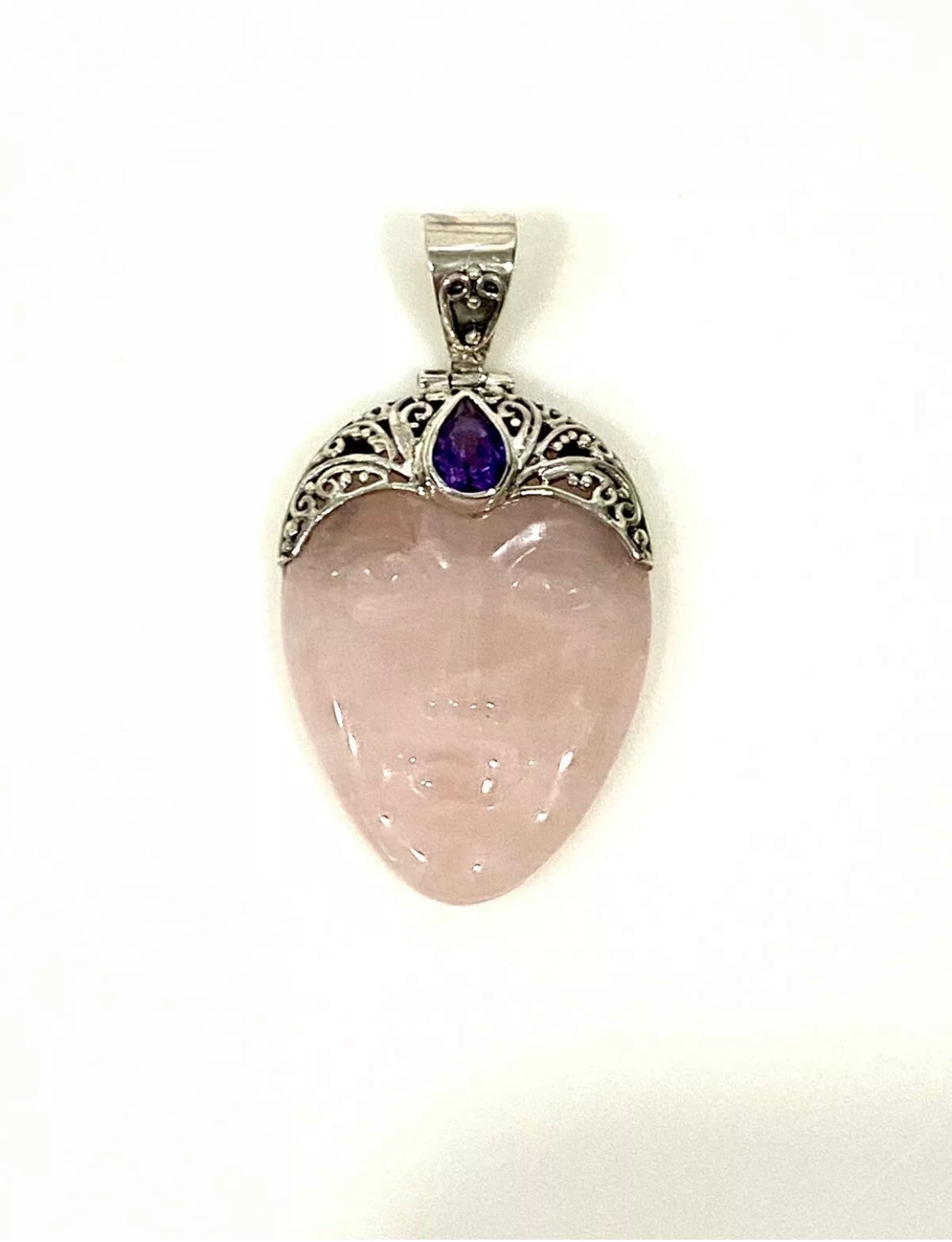 Gorgeous Sajen Designer Pink Jade Amethyst Pendant