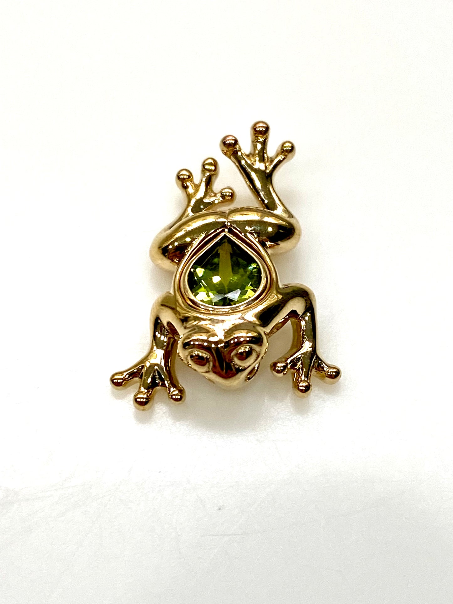 Unique Peridot Frog Pendant