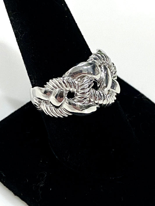 Men’s Italian Love Knot Sterling Silver Ring