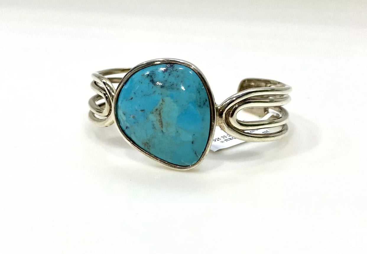 Beautiful Turquoise Sterling Silver Cuff Bracelet