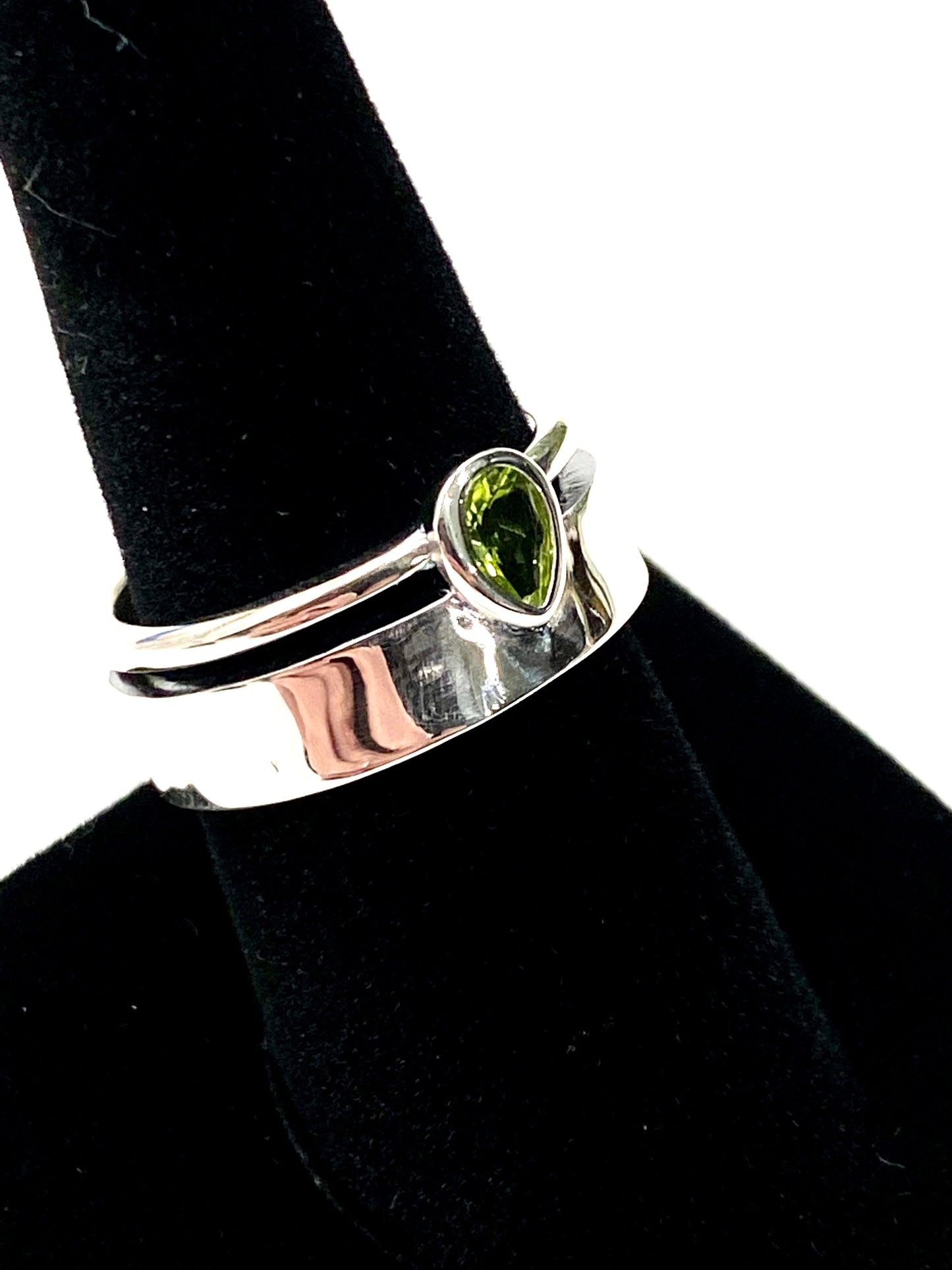 Modern Peridot Sterling Silver Ring