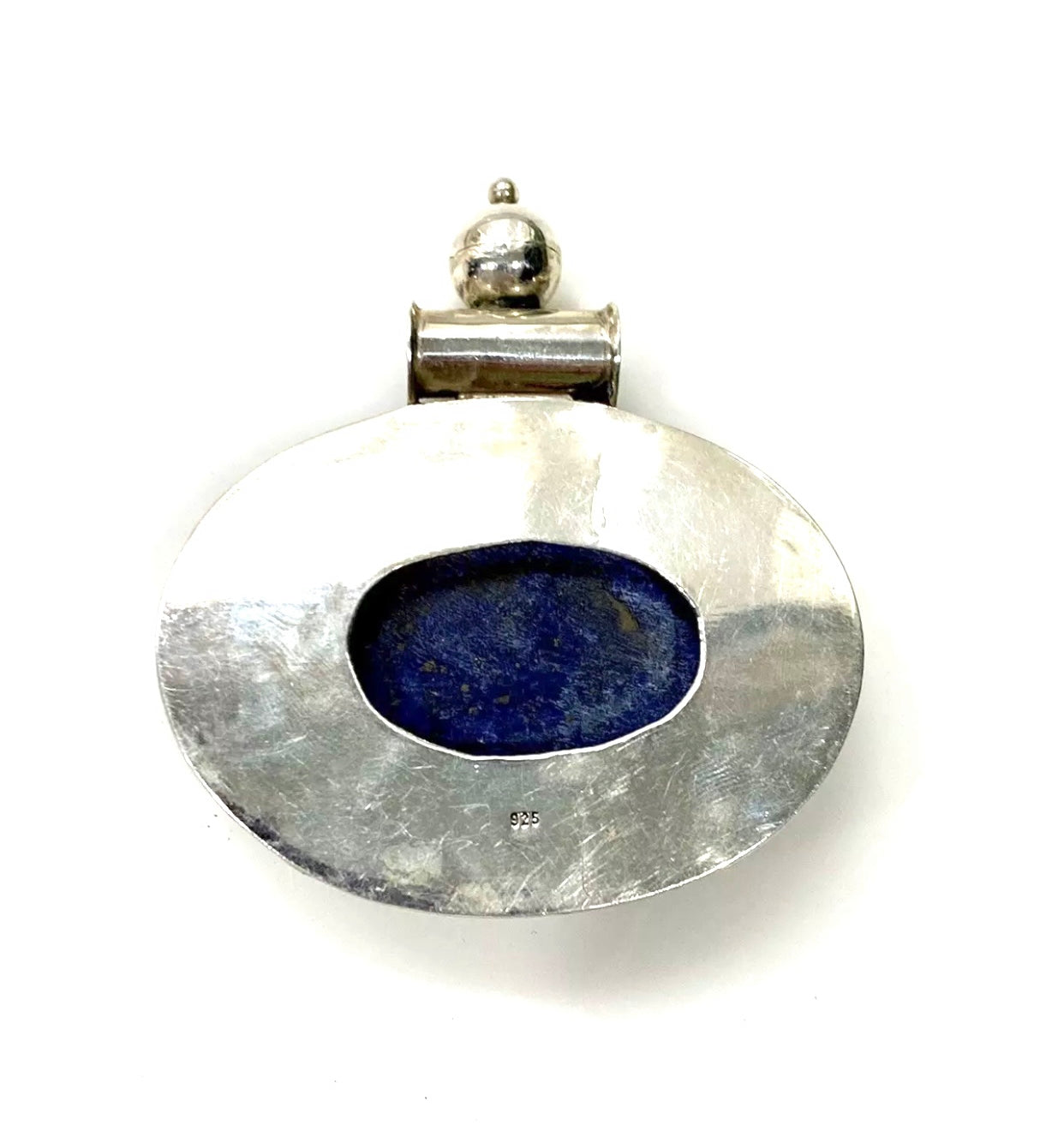 Large Blue Lapis Sterling Silver Pendant