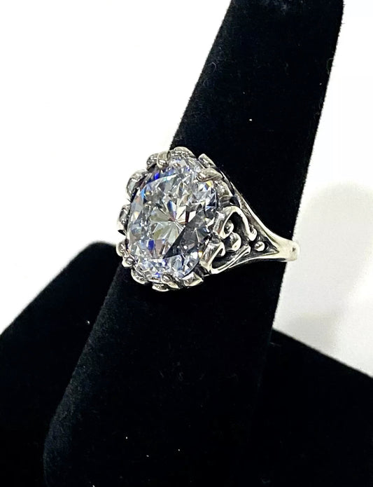 Gorgeous Oval CZ Engagement Ring