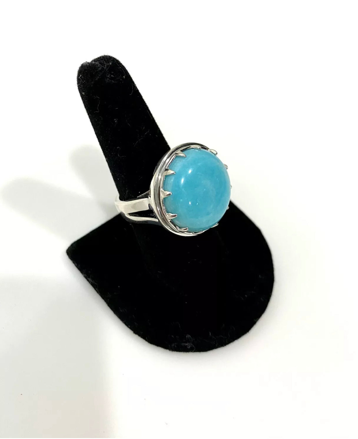 Large Natural Turquoise Sterling Silver Ring