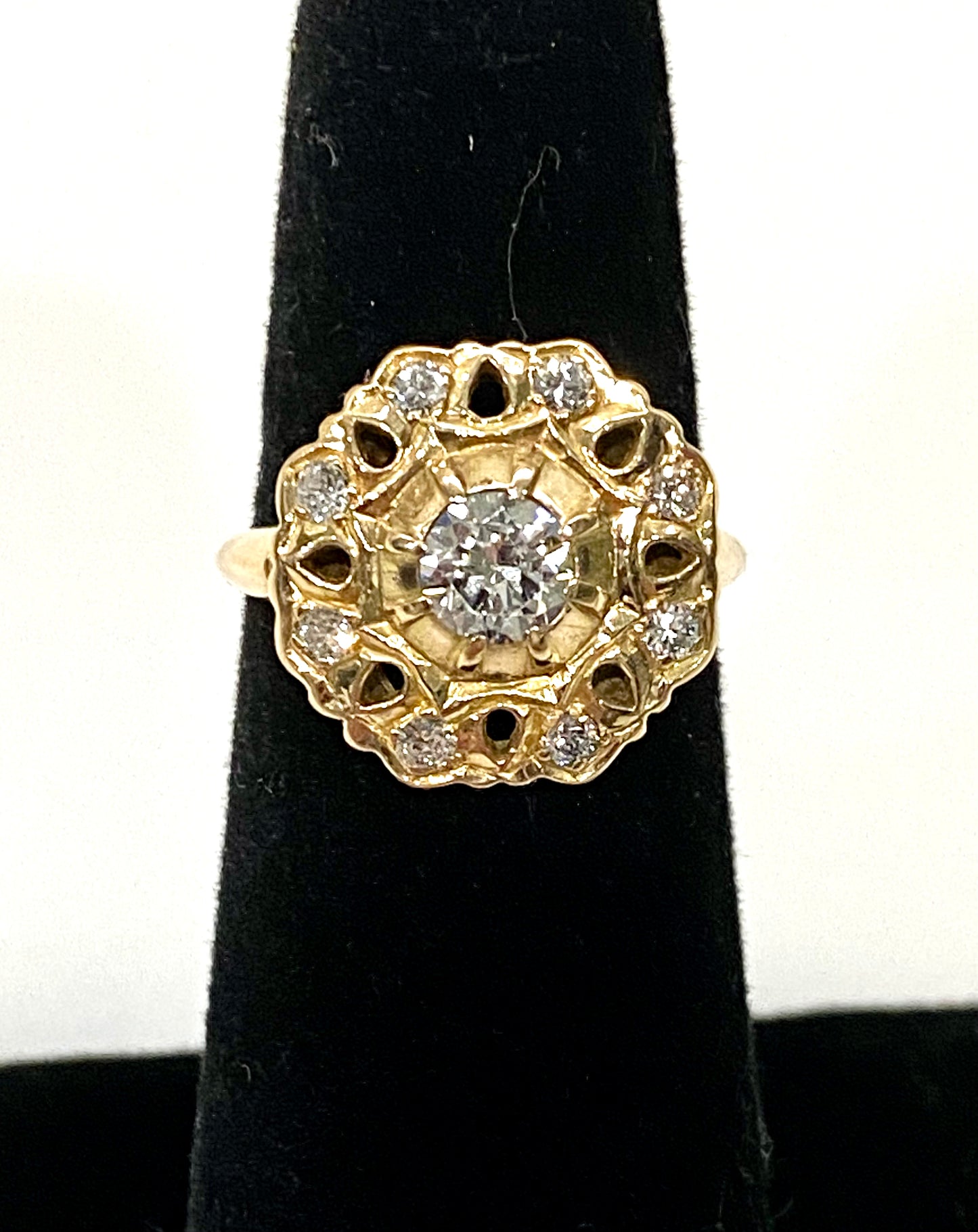 Vintage Style Gorgeous 14k Diamond Ring