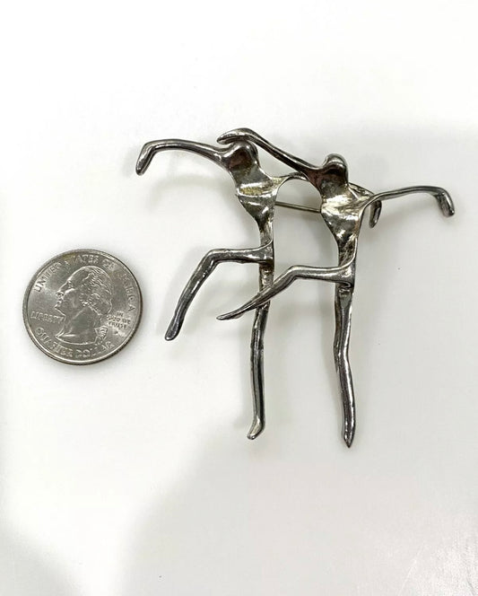 Artful Dancers Sterling Silver Pin/Brooch