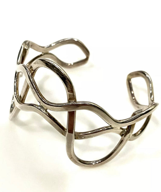 Modern Sterling Silver Cuff Bracelet