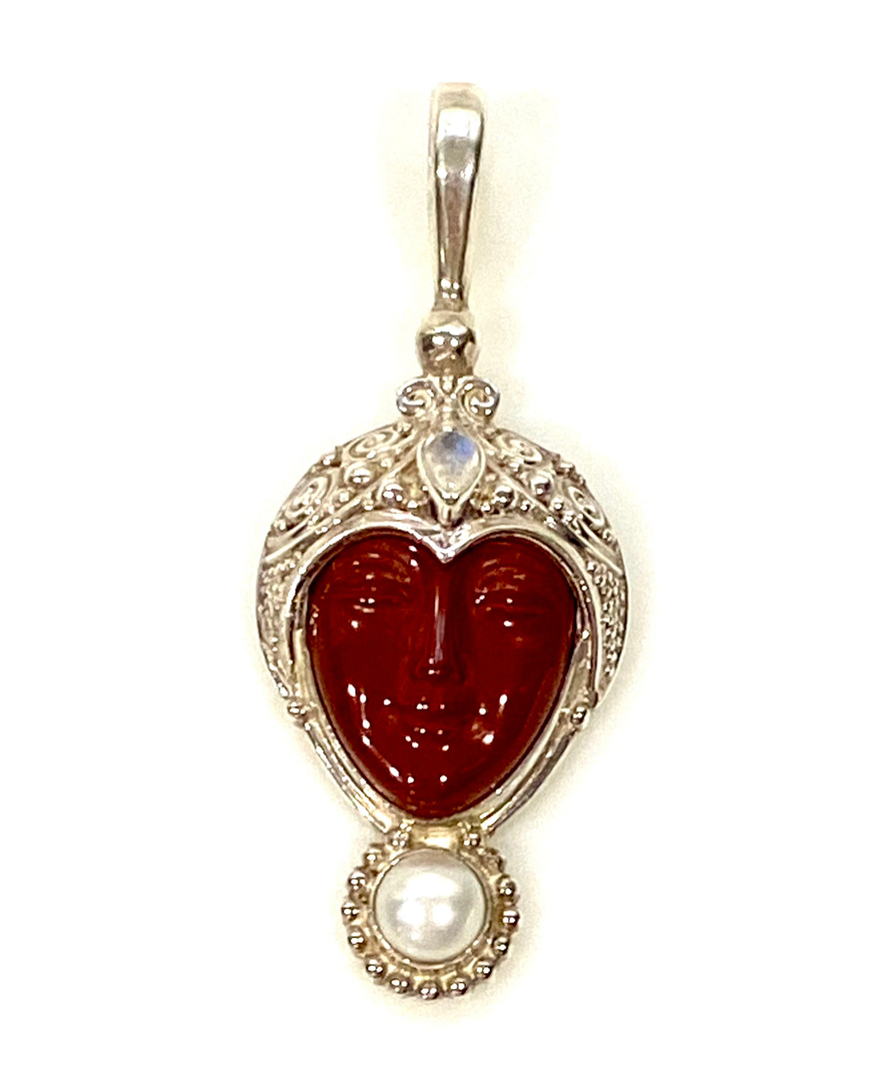 Designer Sajen Red Jasper Sterling Silver Pendant