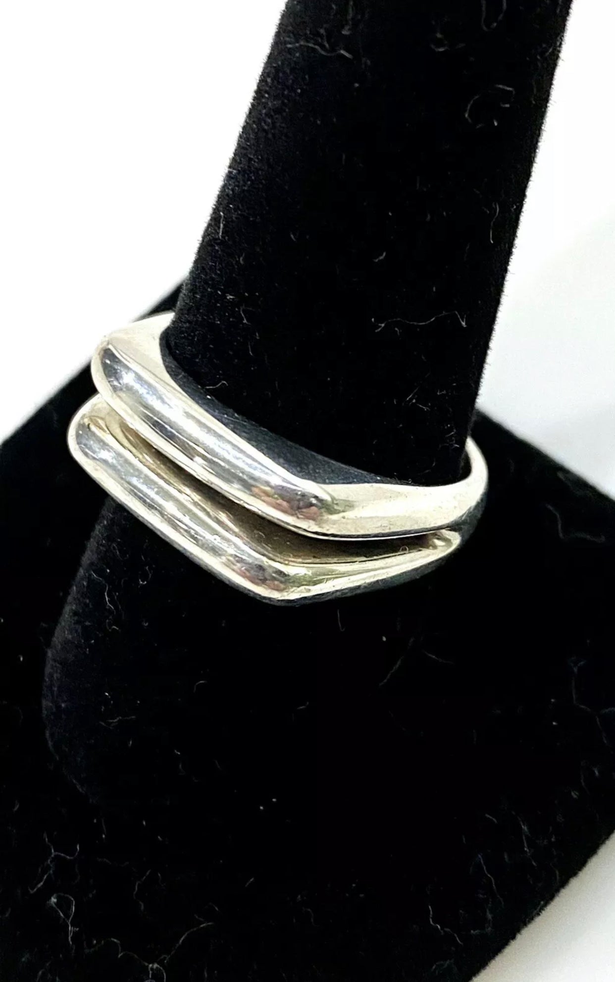 Vintage Double Bar Men’s Sterling Silver Ring