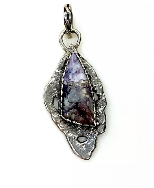 Lavender Agate Sterling Silver Pendant