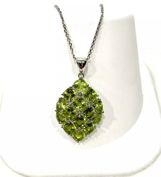 Genuine Peridot Sterling Silver Necklace