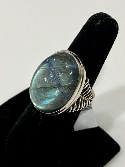 Sterling Silver Labradorite Ring