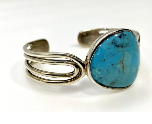 Beautiful Turquoise Sterling Silver Cuff Bracelet