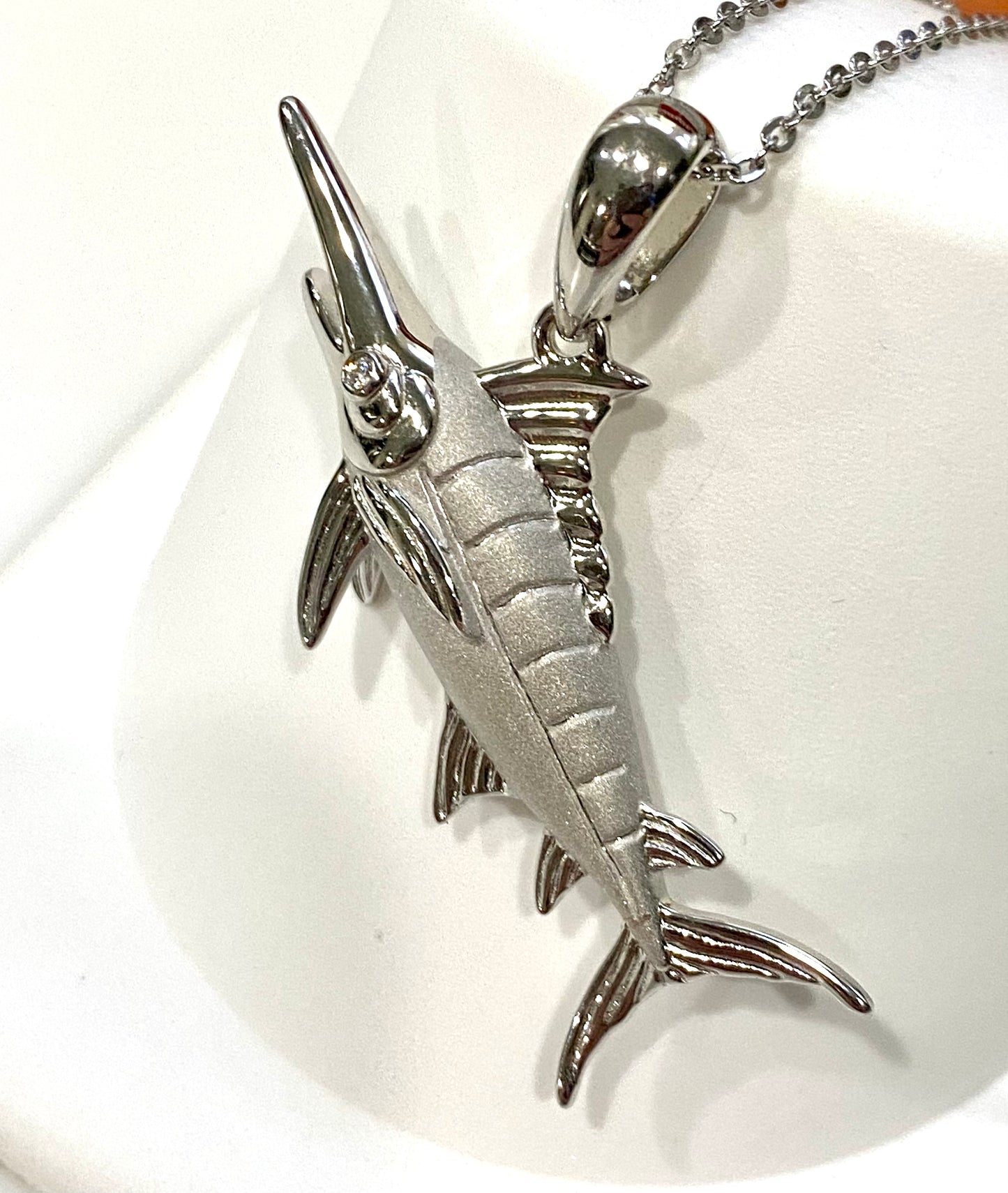 Dynamic Marlin Sterling Silver Neclace